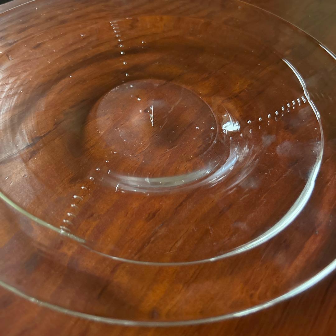 新品◆74 荒川尚也　23.5cm ゆらぎ皿 大皿プレート2枚笛吹ガラス　晴耕社