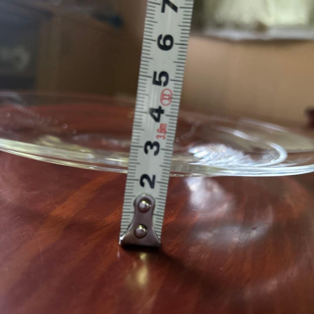 新品◆74 荒川尚也　23.5cm ゆらぎ皿 大皿プレート2枚笛吹ガラス　晴耕社