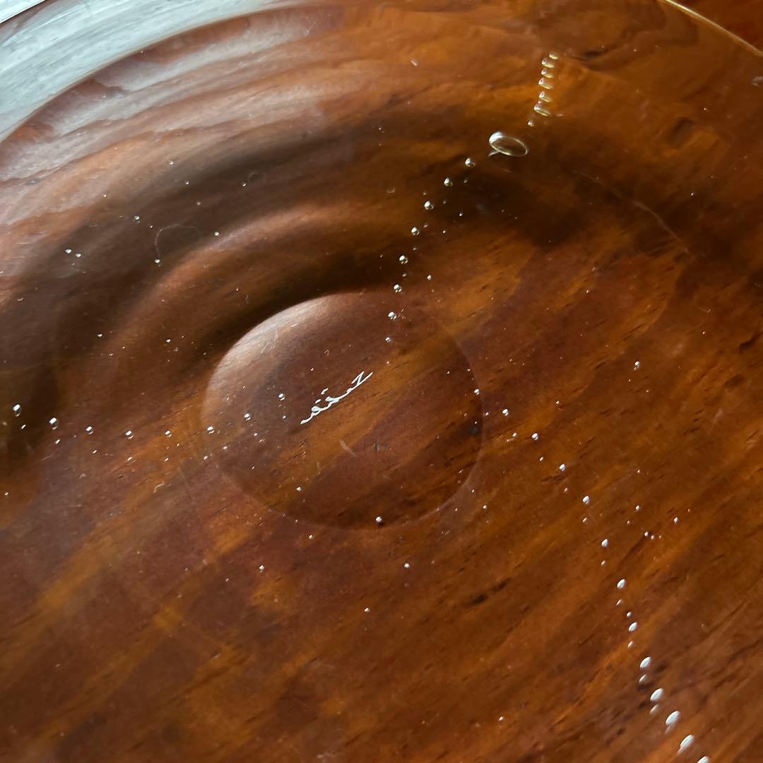 新品◆74 荒川尚也　23.5cm ゆらぎ皿 大皿プレート2枚笛吹ガラス　晴耕社