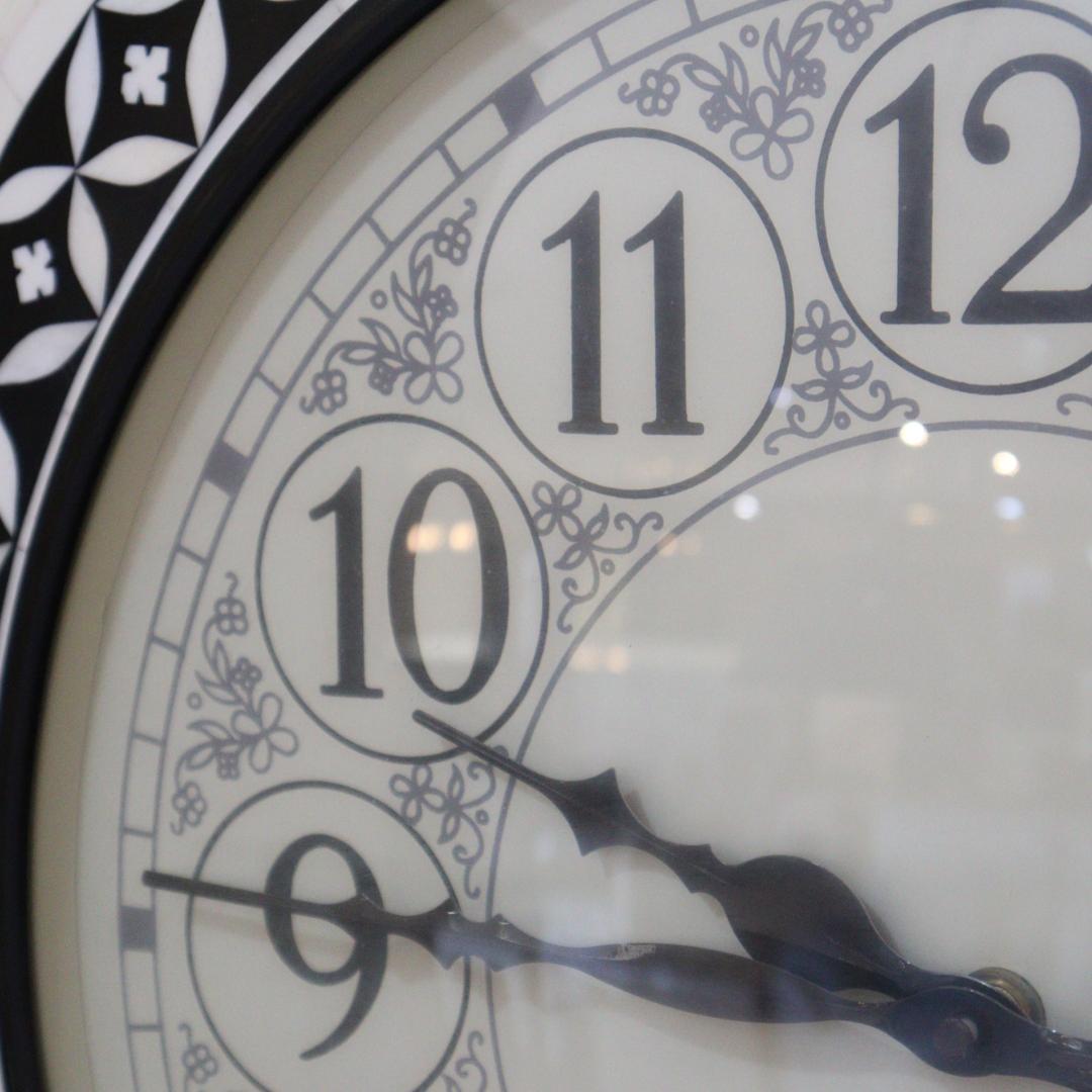 ウォールクロック 壁掛け時計 バッファローボーン アンティーク クラシック