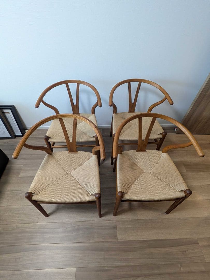 極美品廃盤】Yチェア CH24 チーク材 オイル仕上げ SH45 4脚セット