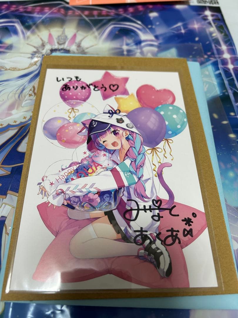 湊あくあ】誕生日記念2021 直筆サイン& 6周年記念直筆サインポスト