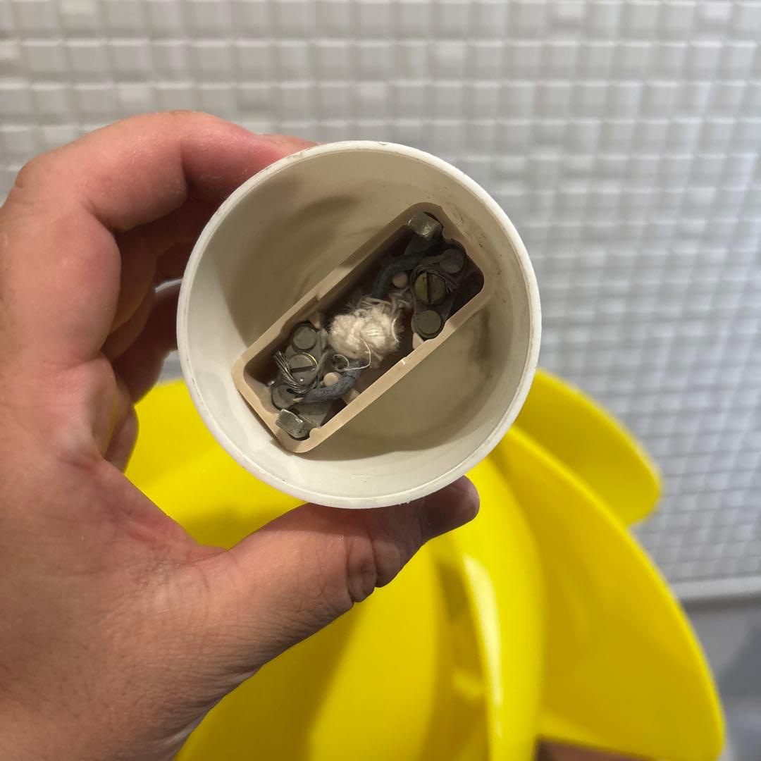 レトロポップ　ペンダントライト　風車　照明　美品　イエロー