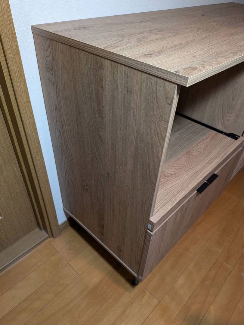 ★よぺ★LOWYA ラタン調キッチンカウンター 棚 収納 台