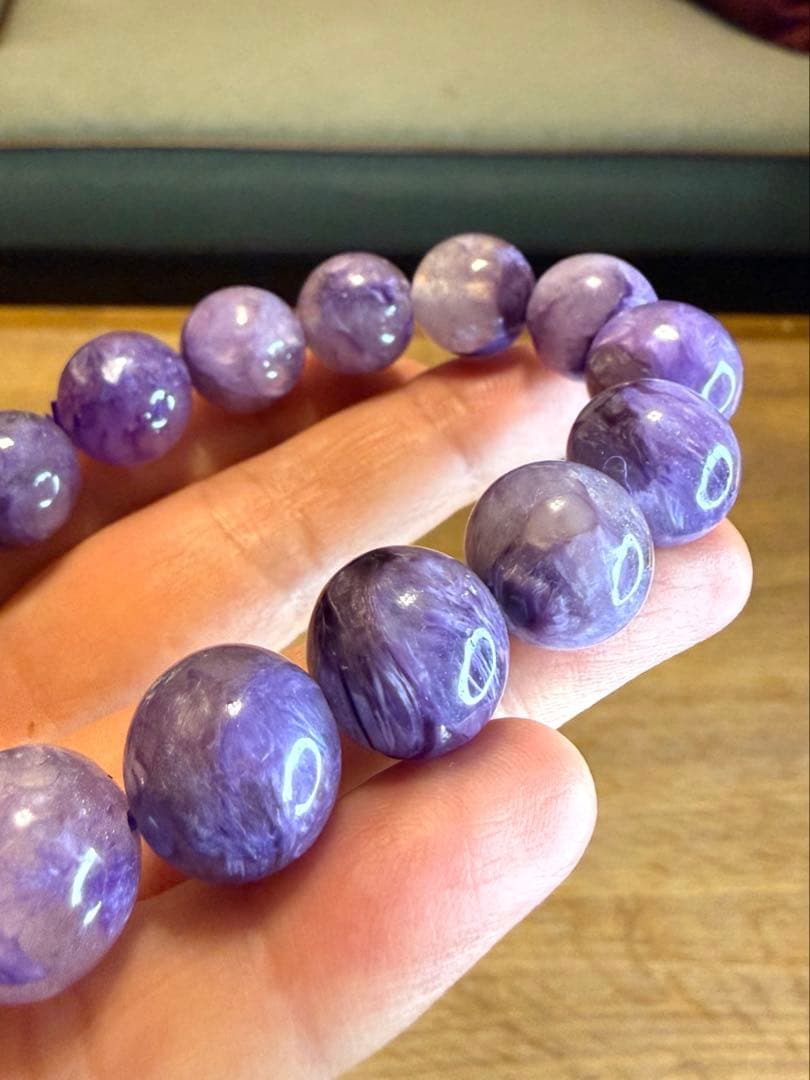 天然石✧高品質チャロアイトシリカ13.5mm 週末セール❣️12800➝11100