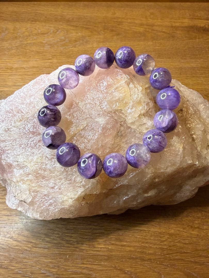 天然石✧高品質チャロアイトシリカ13.5mm 週末セール❣️12800➝11100