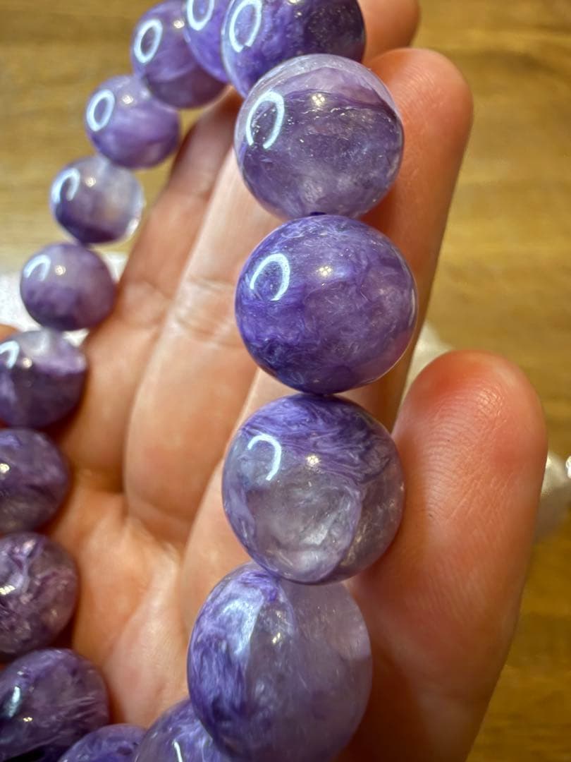 天然石✧高品質チャロアイトシリカ13.5mm 週末セール❣️12800➝11100