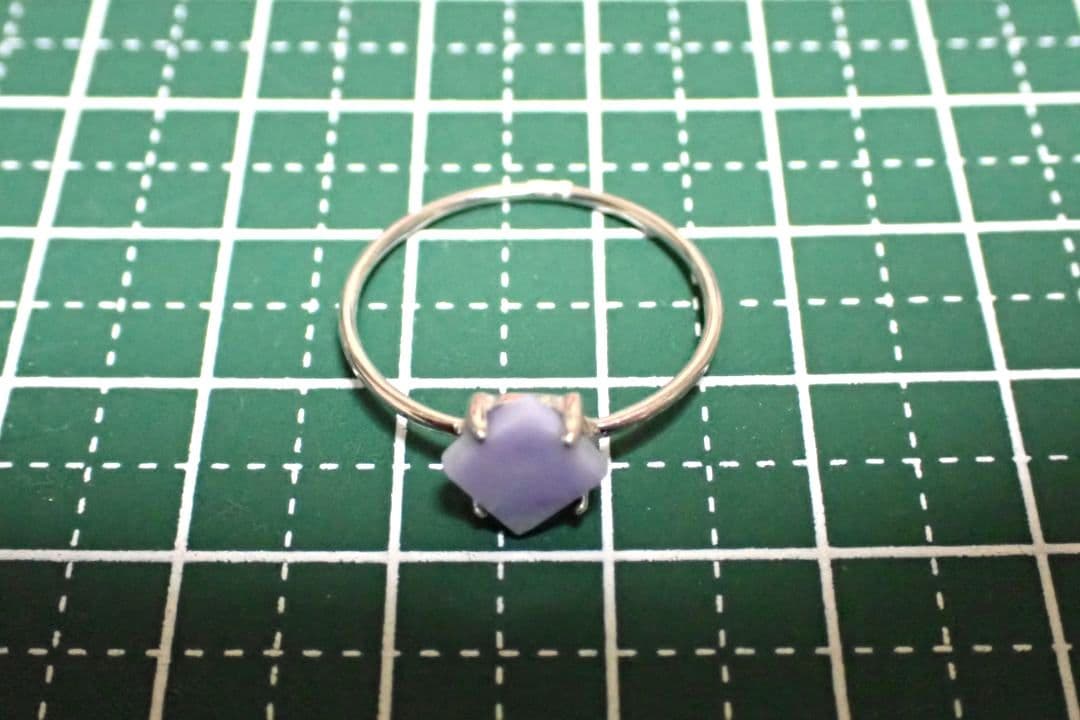 糸魚川翡翠　姫川　ラベンダー　リング　指輪　11号　送料無料