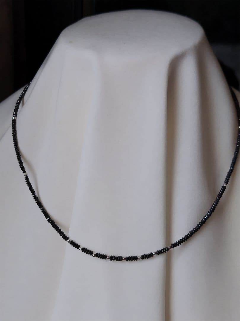 K18WG ブラックダイヤモンド　チョーカータイプ　ネックレス　13.07ct