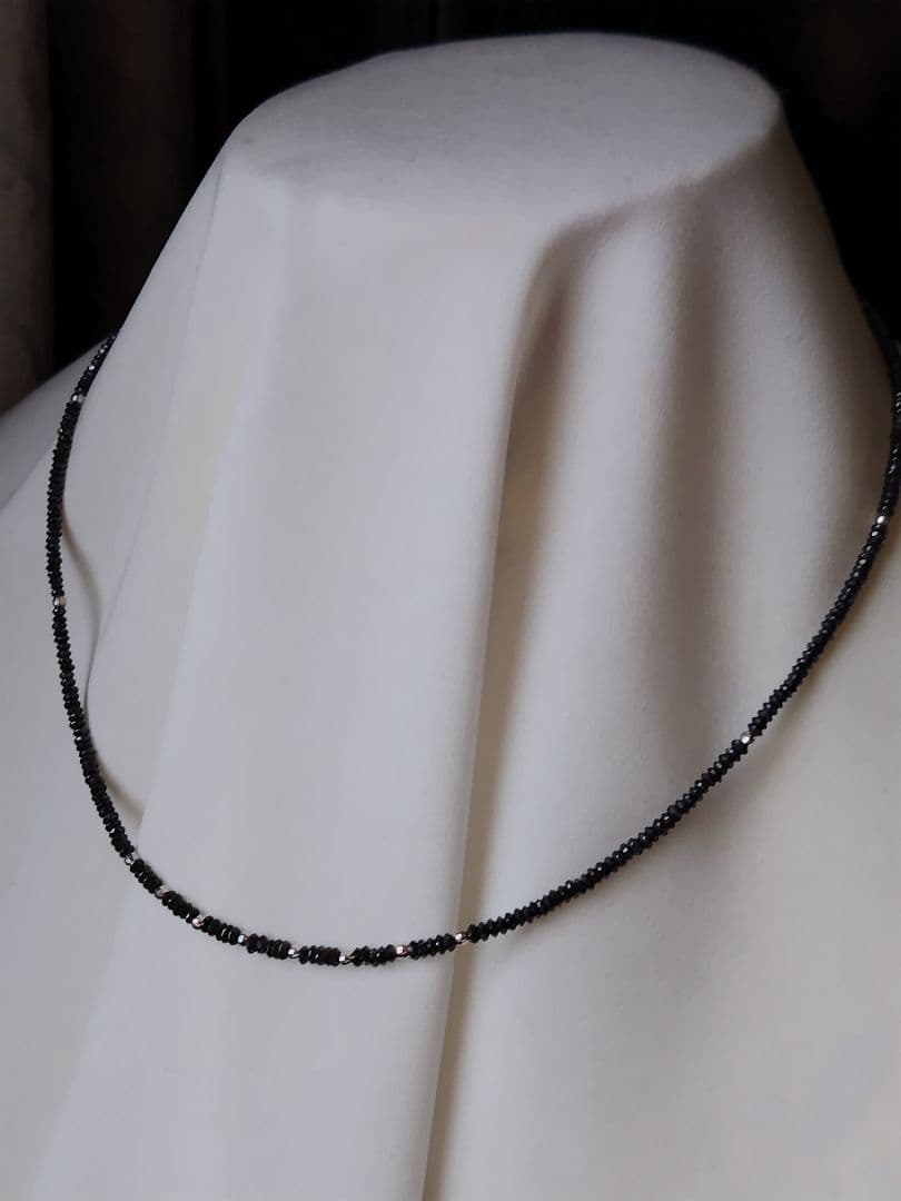 K18WG ブラックダイヤモンド　チョーカータイプ　ネックレス　13.07ct