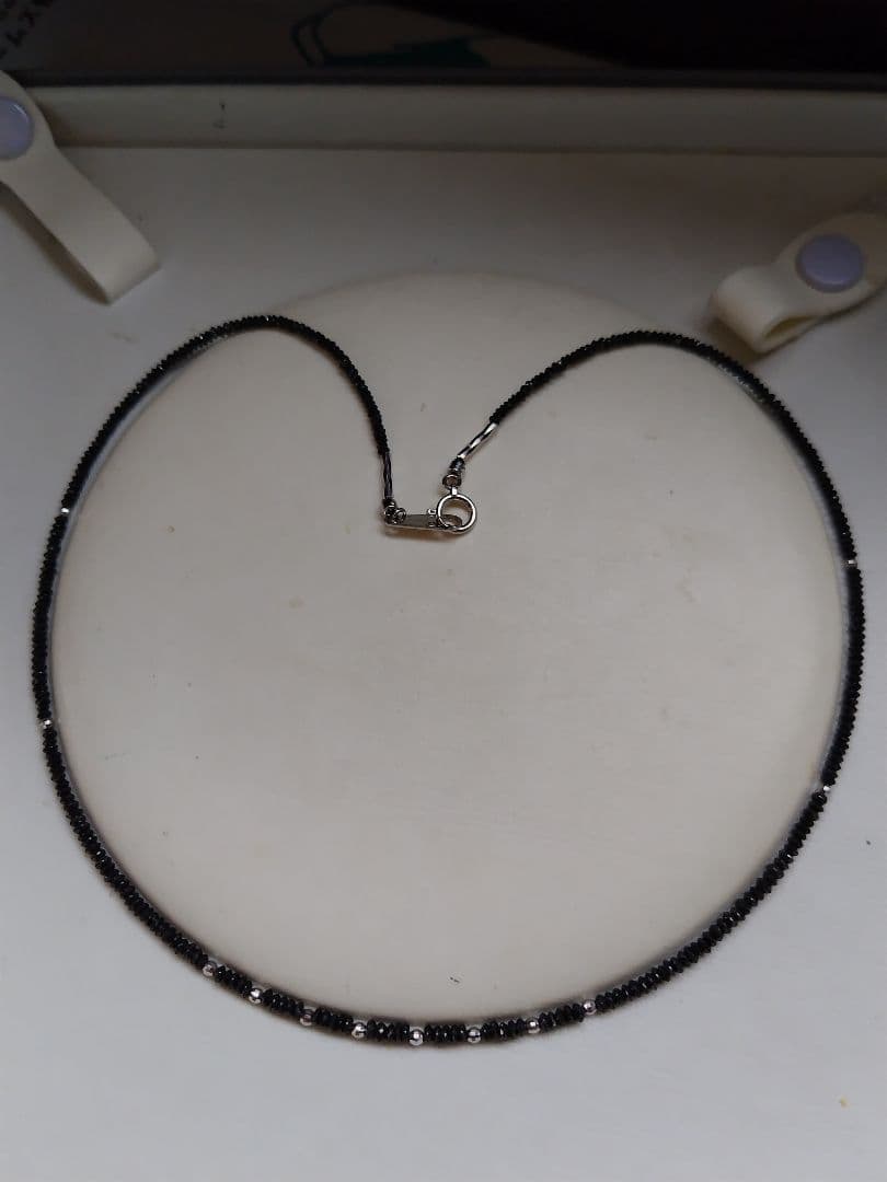 K18WG ブラックダイヤモンド　チョーカータイプ　ネックレス　13.07ct