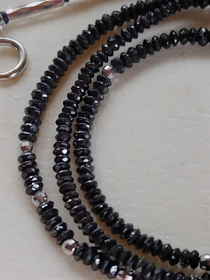 K18WG ブラックダイヤモンド　チョーカータイプ　ネックレス　13.07ct