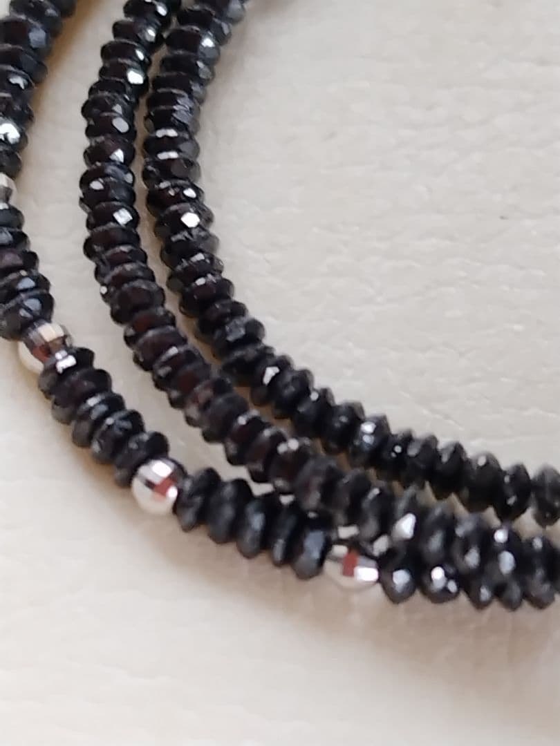 K18WG ブラックダイヤモンド　チョーカータイプ　ネックレス　13.07ct