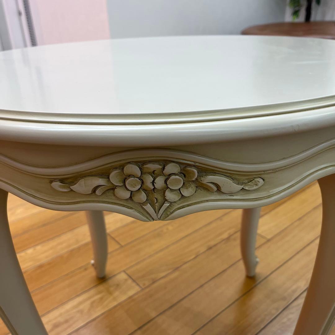 カリモク　ドマーニシリーズ　ルイ15世 丸型サイドテーブル