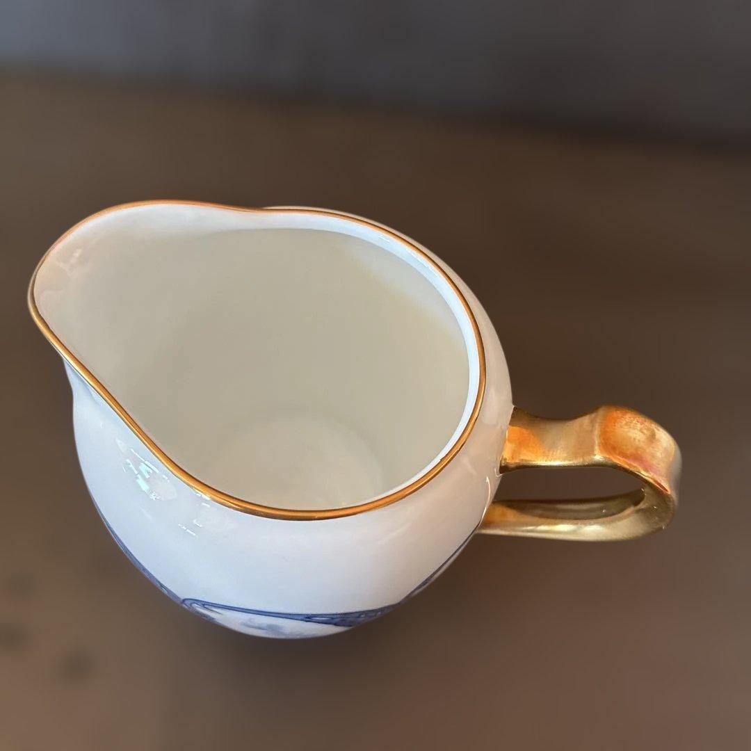 大倉陶園　呉須更紗 ティーポット、シュガーポット、クリーマー