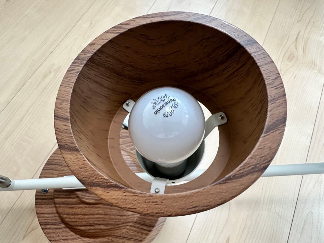 1/13早い者勝ち！大幅値引き！木製4灯スポットライト（電球付き）