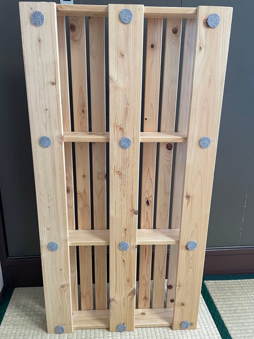 【送料込み】③国産ひのき　パレットベッド　すのこベッド　シングル