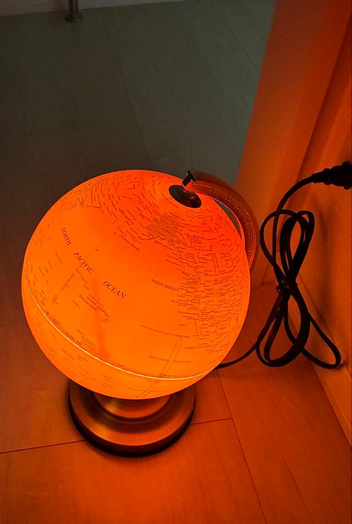 地球儀 直径20cm ランプ付き アメリカ購入品