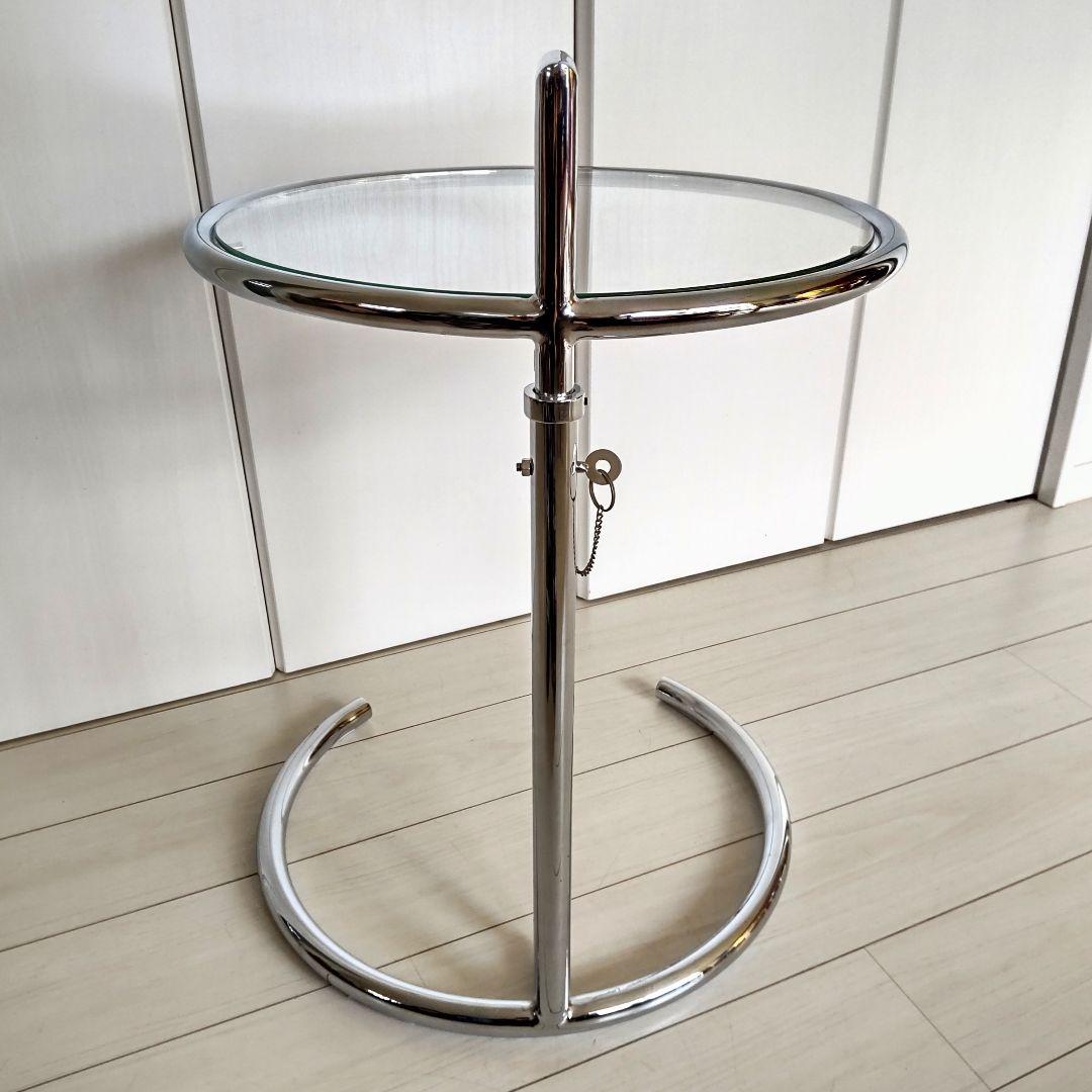 ミッドセンチュリーデザイン サイドテーブル コーヒーテーブル　ラウンド　ガラス