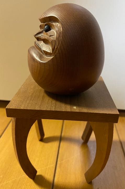 縁起物 天然木 達磨 だるま ダルマ 木彫置物 H6.5×W6×D6(cm) - メルカリ