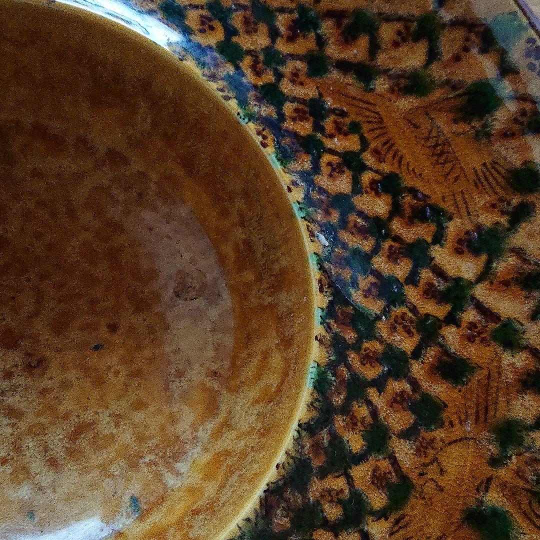 九谷焼 九谷手釉彩 卓上飾 深香窯 浅蔵五十吉造 共箱入 金継ぎ有り