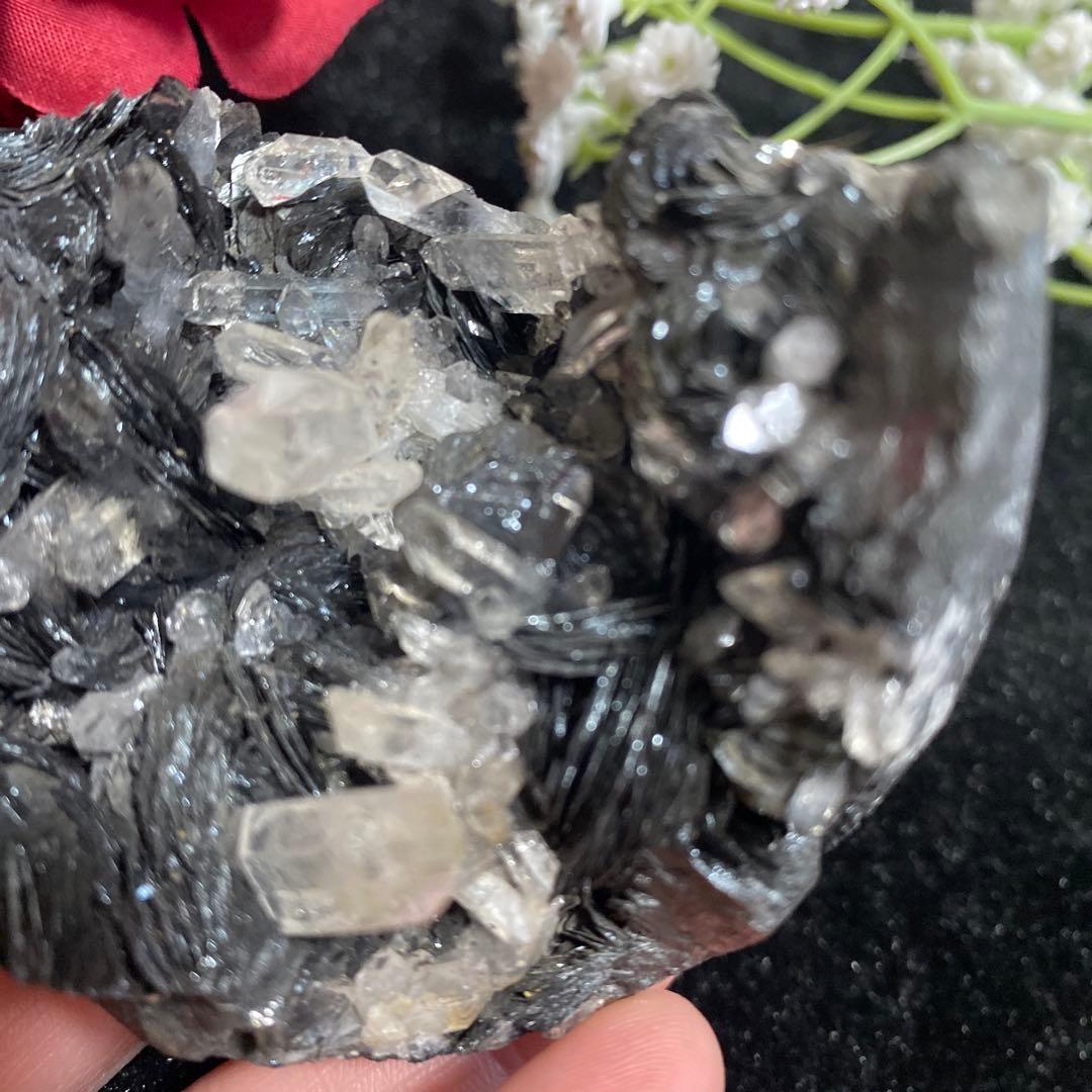 スペキュライト水晶共生クラスター アイアンローズ ヘマタイト ブラックローズ