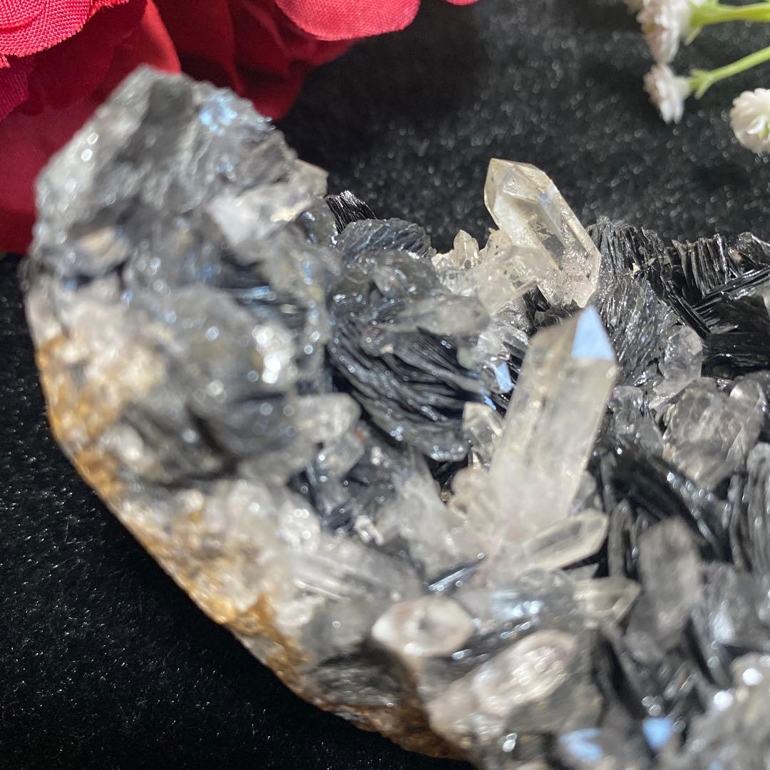 スペキュライト水晶共生クラスター アイアンローズ ヘマタイト ブラックローズ