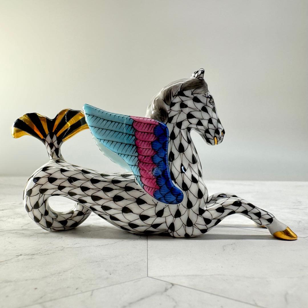 DA1286ヘレンド herend 馬 ペガサス 置物 陶器 - メルカリ