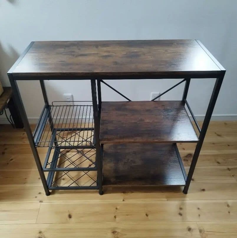 キッチンラック レンジ台　ワインボトルホルダー