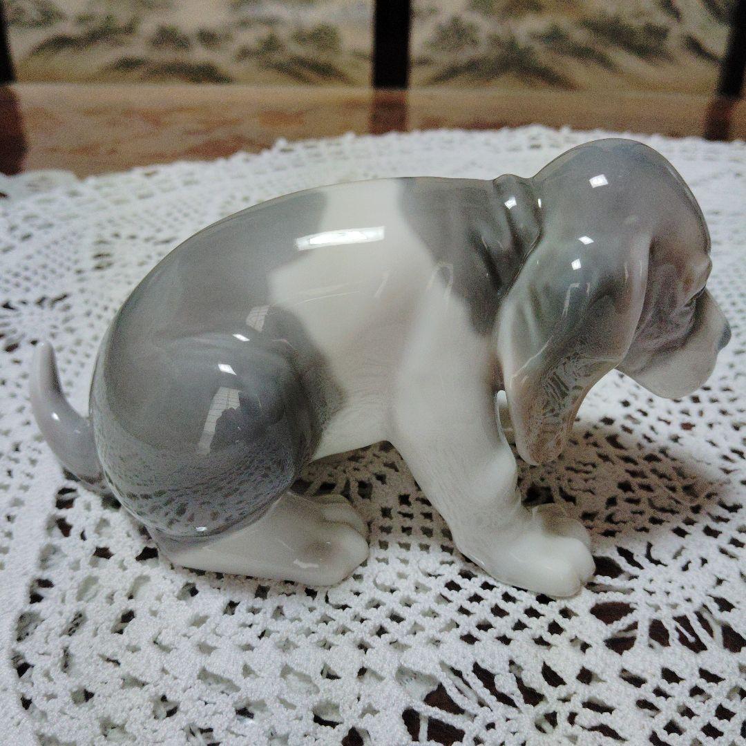 リヤドロ 陶器製犬像 茶色とグレーの犬 - メルカリ