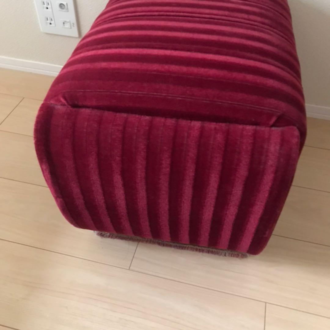 オットマン スツール ソファー インテリア アンティーク　モケット生地