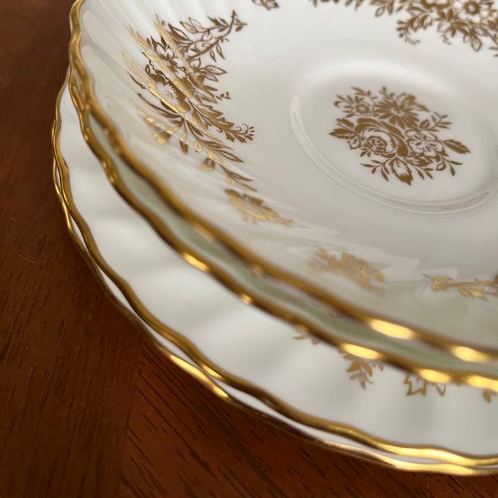 レア美品】ミントン☆ゴールドフラワー☆トリオ ペア - メルカリ