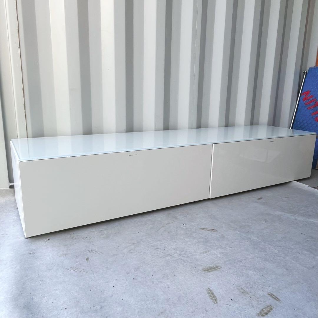 専用取付無料！モルテーニ PASS ホワイトガラストップテレビボード✨