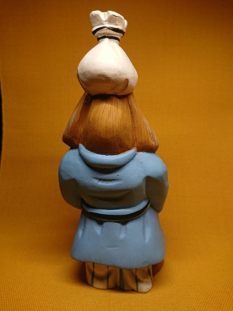 ビンテージ　人形　犬　木彫　彫像　置物　インテリア　工芸品　美術品　A1119