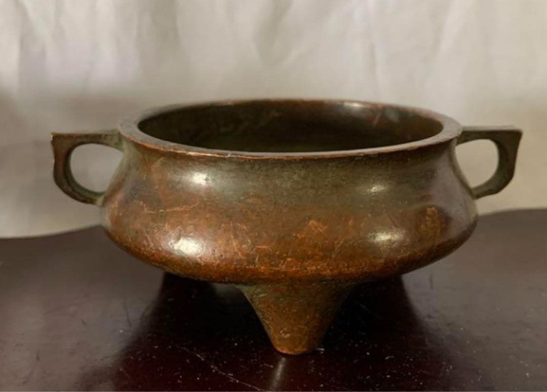 中国古美術/清時代銅香炉 乾隆年製y613