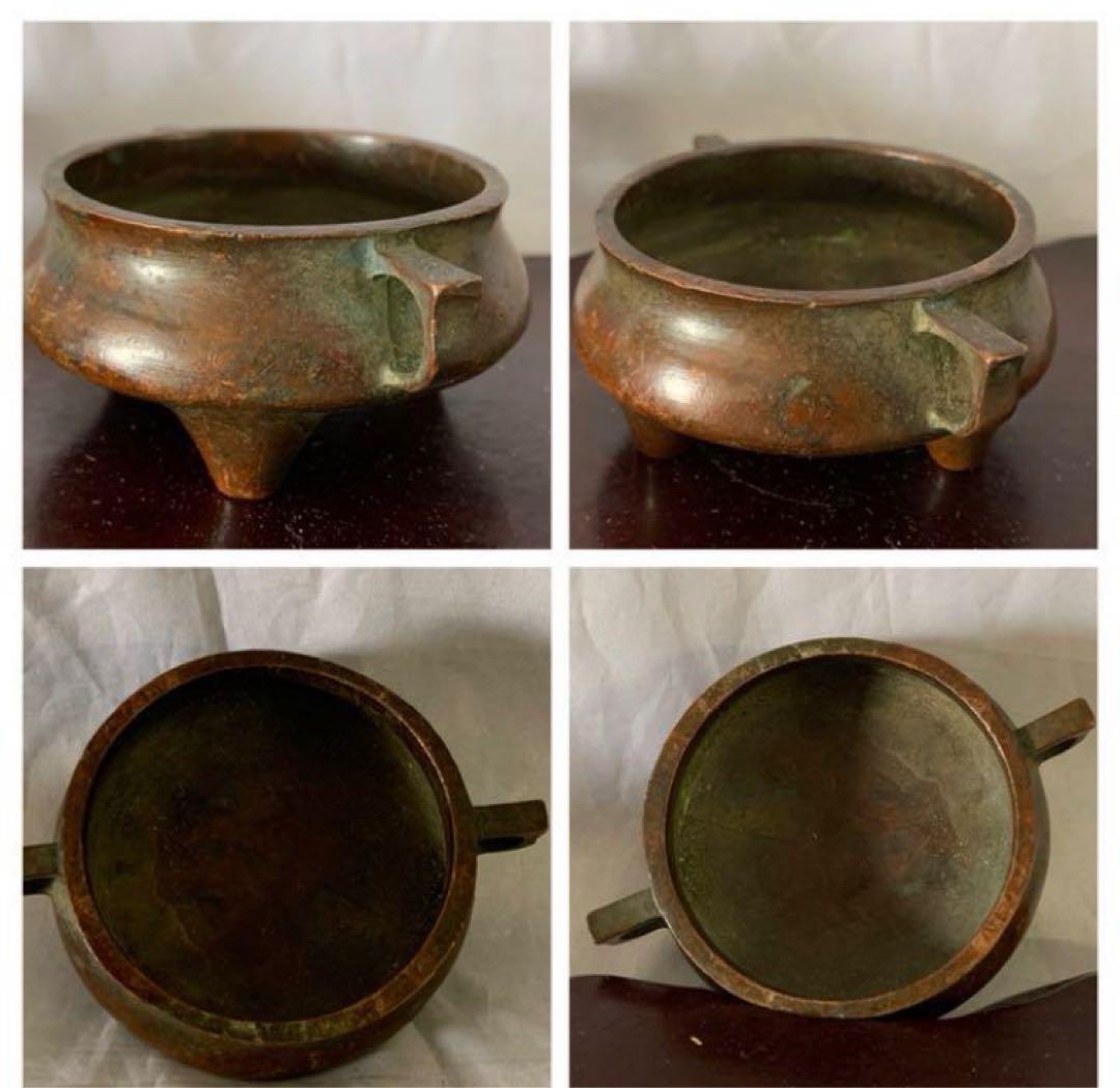 中国古美術/清時代銅香炉 乾隆年製y613