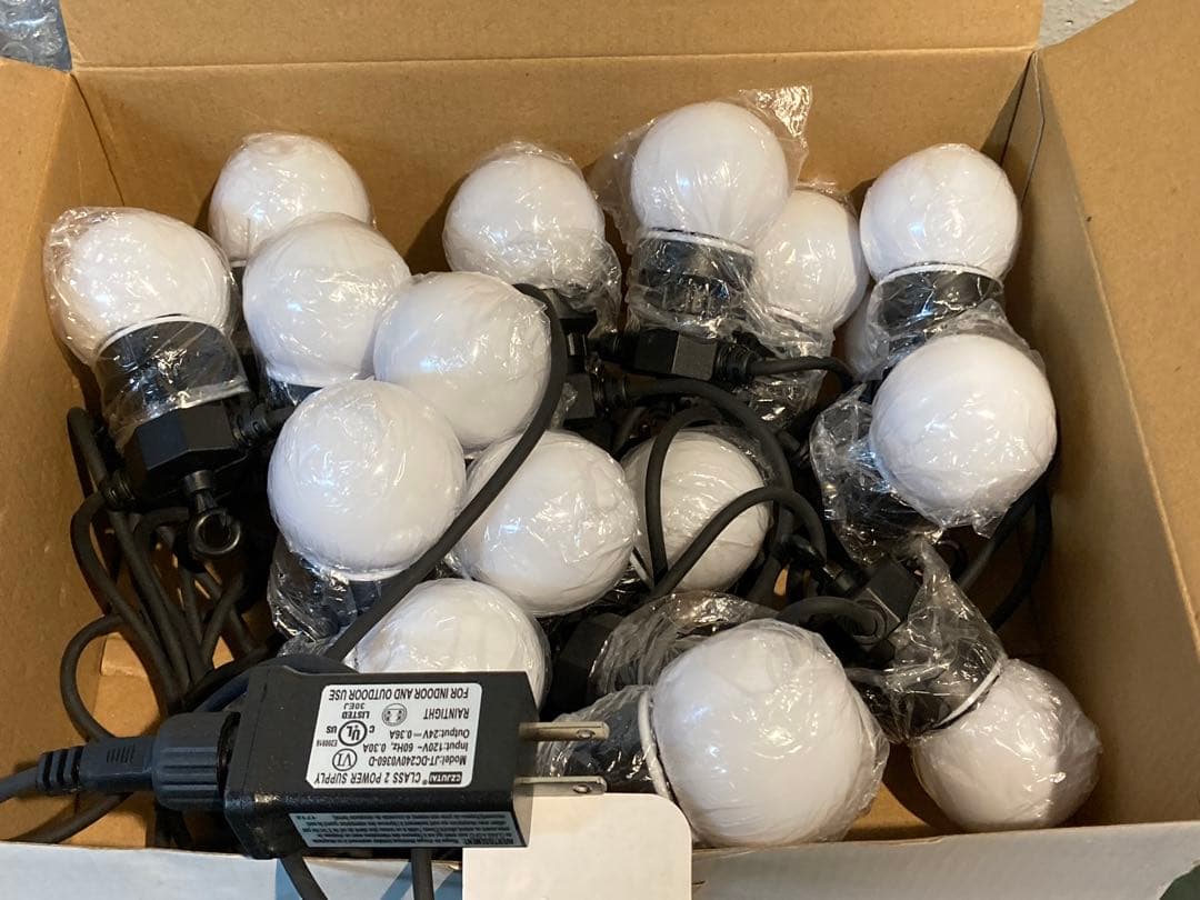 LEDストリングライト　 2セット売り 防水　ホワイトボール20灯 約13m