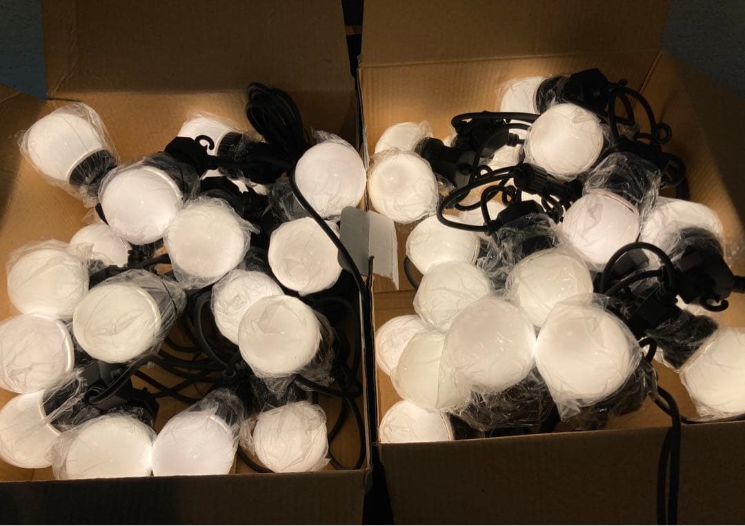 LEDストリングライト　 2セット売り 防水　ホワイトボール20灯 約13m