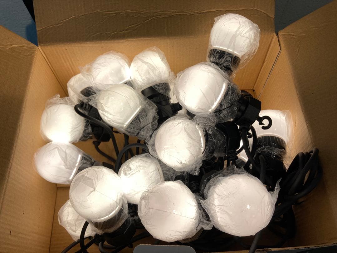 LEDストリングライト　 2セット売り 防水　ホワイトボール20灯 約13m