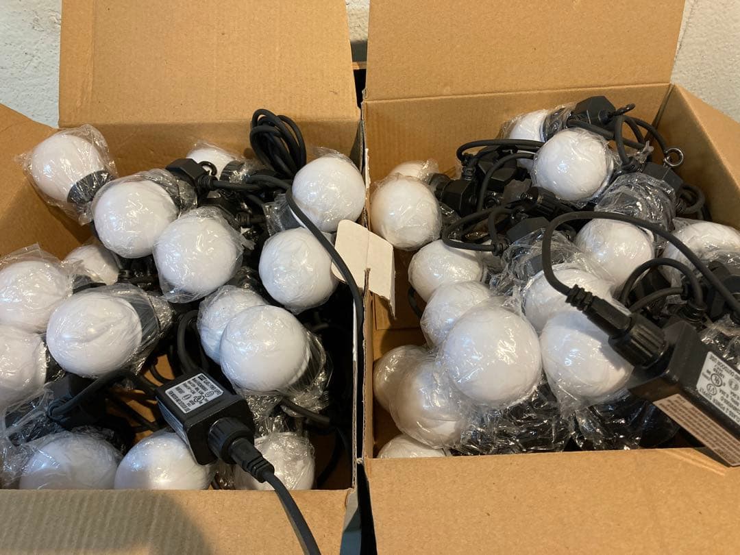 LEDストリングライト　 2セット売り 防水　ホワイトボール20灯 約13m