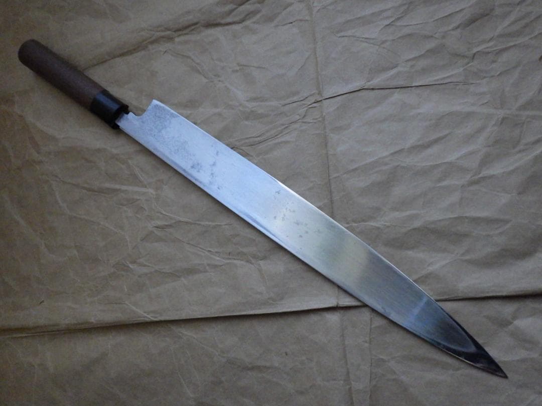 J*a様 正本総本店★柳刃刺身包丁尺寸・水牛混り柄★玉白鋼★