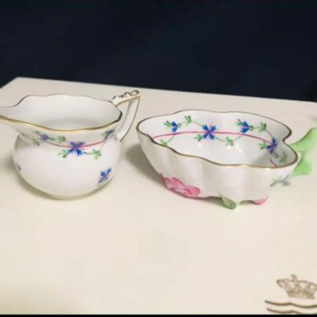 ヘレンド コーンフラワー 矢車菊 テテアテテ トレイ付きセット - メルカリ