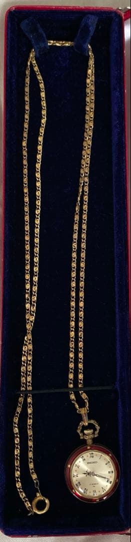 動作未確認/レア　美品　セイコー/SEIKO 17石　ネックレス時計