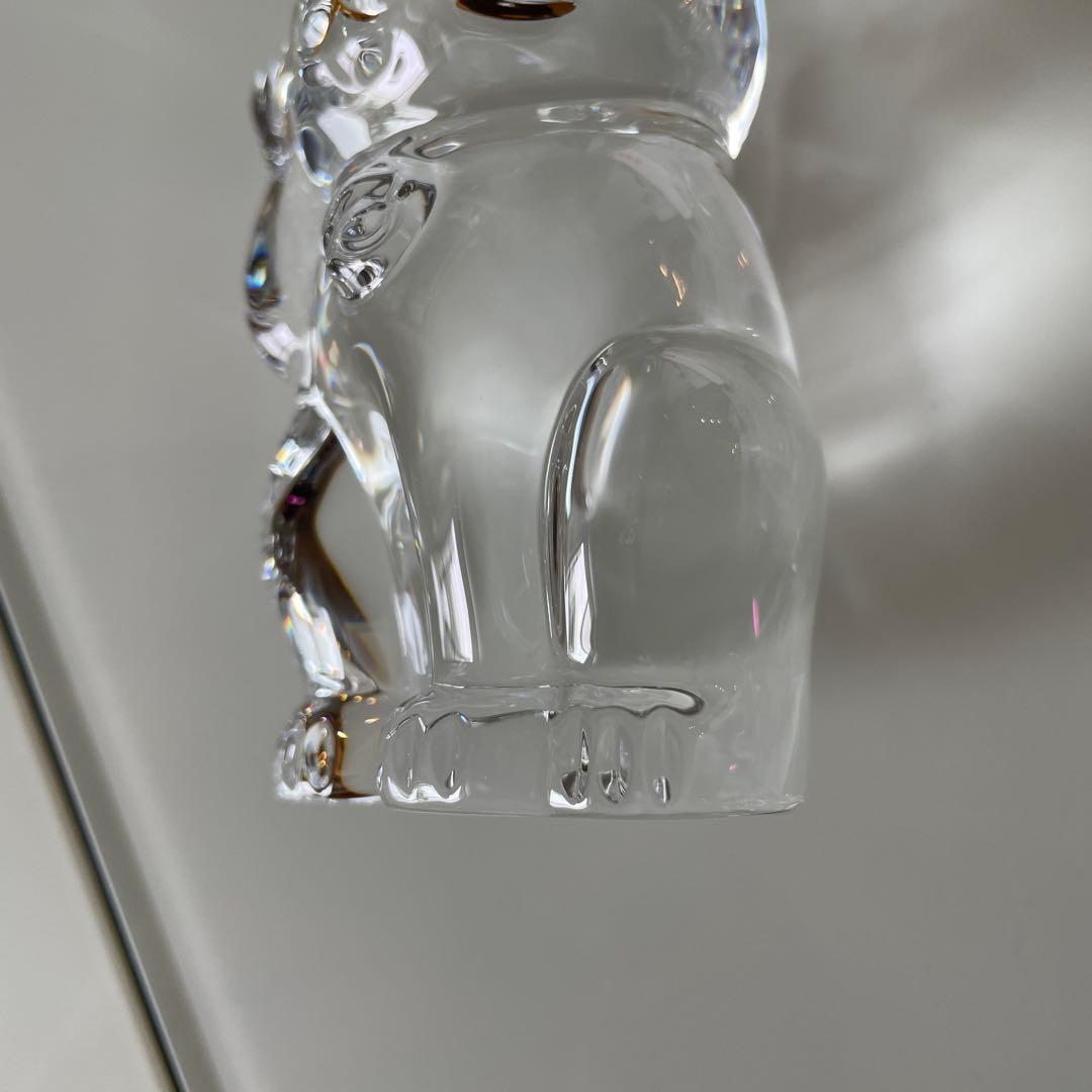 美品 Baccarat クリスタルガラス 招き猫 ラッキーキャット まねき猫