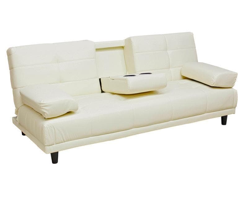 ソファベッド　クッション2個付　ダークブラウン