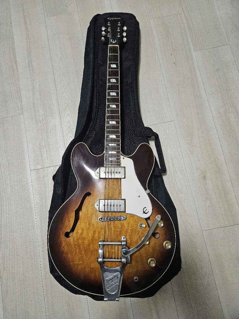 超希少OASISボーンヘッド同型寺田製87年初年度EpiphoneCasino - メルカリ