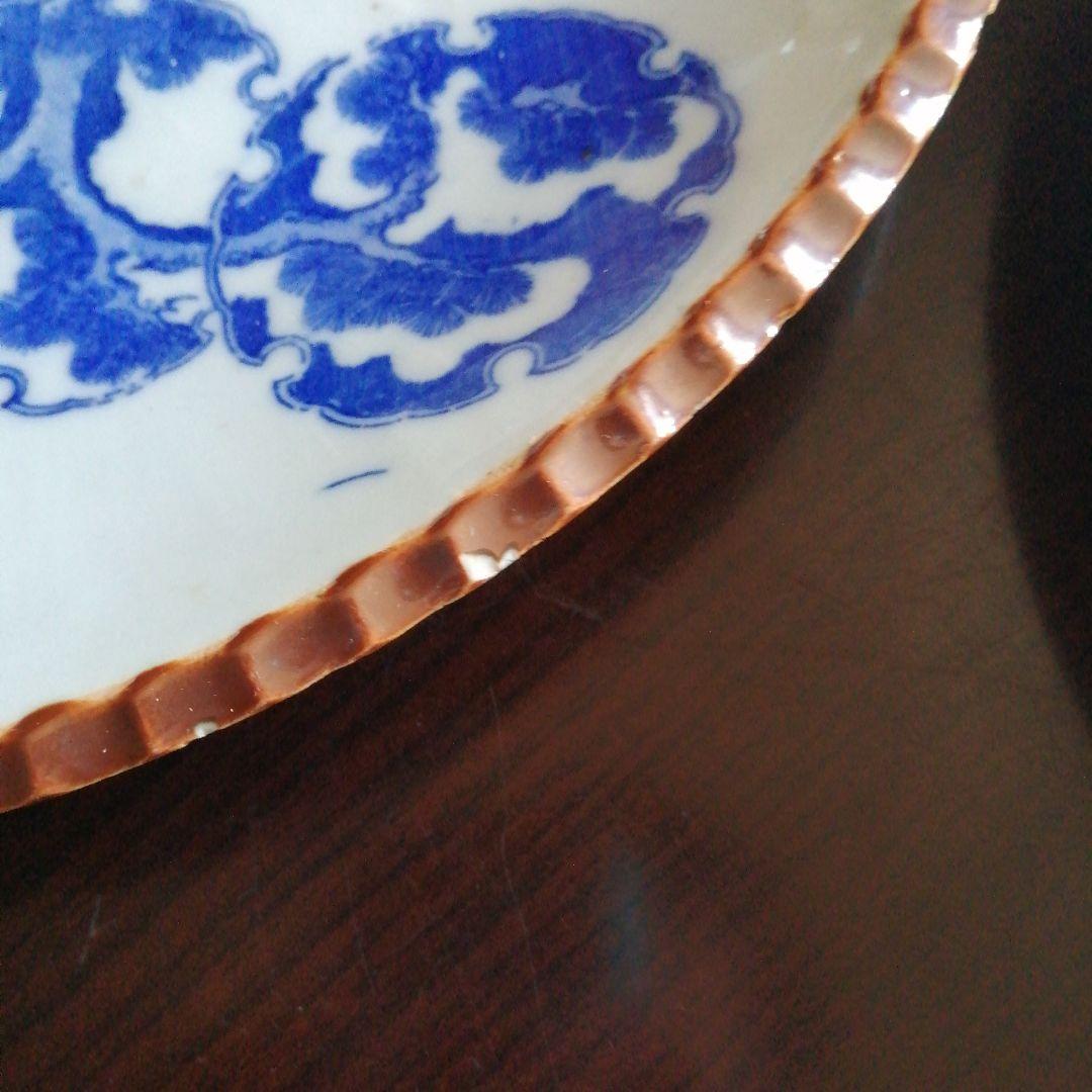 伊万里　染付大皿　4種　30.3cm　明治～大正期