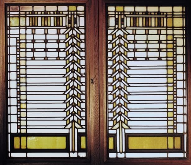 フランク・ロイド・ライト 藤の花 ヴィンテージ ステンドグラス マーティンハウス