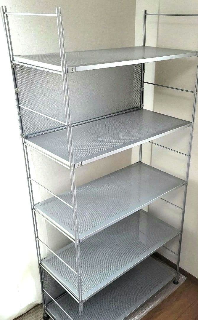 無印良品　スチールユニットシェルフ　旧モデル　廃盤グレー　ワイド・大