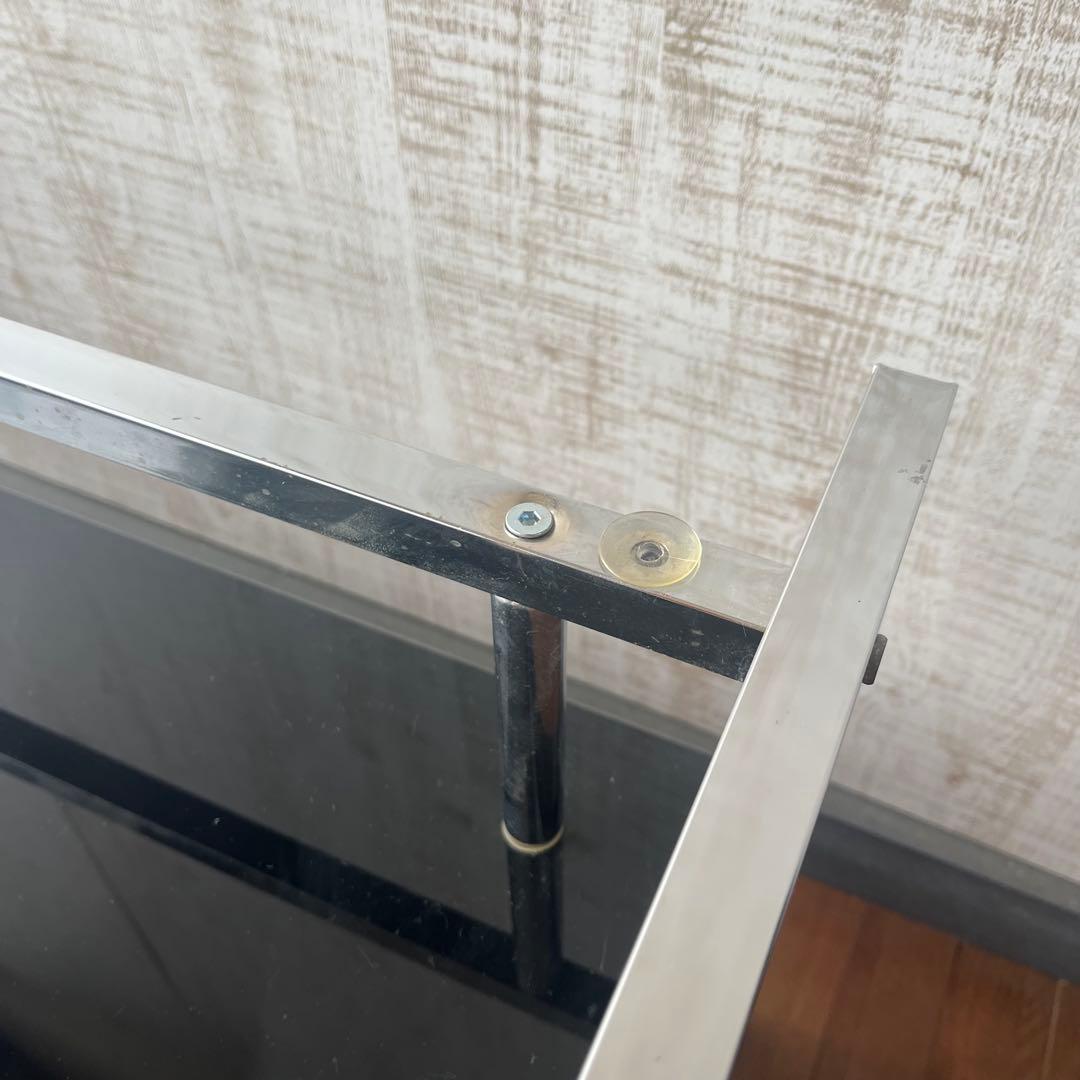 【アンティーク】アイアンフレーム ガラステーブル TVボード 収納棚 飾り棚